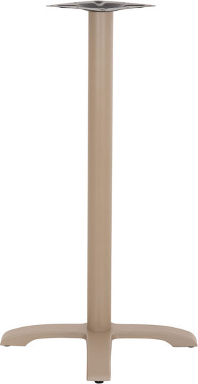 HomeMarkt Bar Table Base with Adjustable Cappuccino 50x50x107cm
