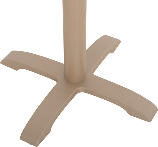 HomeMarkt Bar Table Base with Adjustable Cappuccino 50x50x107cm
