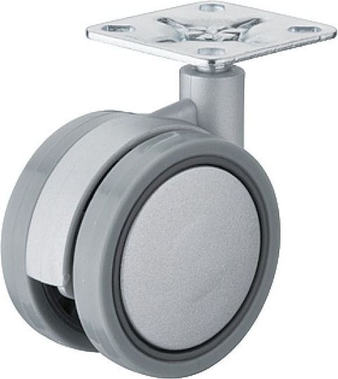 Finetto Furniture Wheel made of Plastic Gray 6x8cm