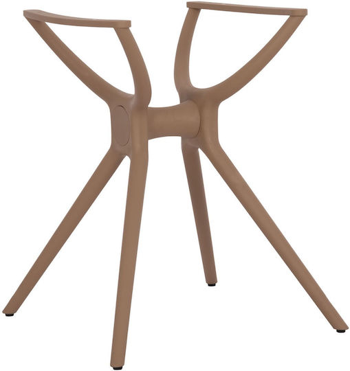 HomeMarkt Table Stand made of Polypropylene with Regulator Cappuccino 80x80cm