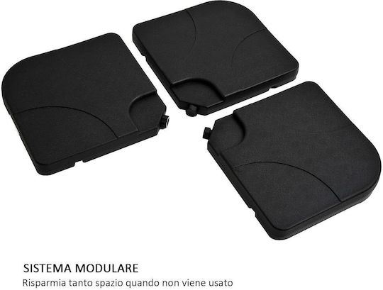 Outsunny Umbrella Stand made of Plastic in Black Color 50x50x7.5cm 7pcs