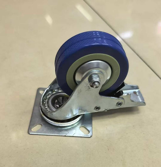 Ροδάκι Επίπλου Μεταλλικό Μπλε 10x10cm