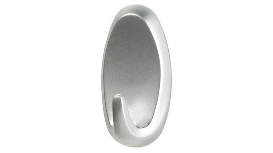 Tesa 58050-00100-00 Κρεμαστράκια με Αυτοκόλλητο Πλαστικά Ασημί 2τμχ