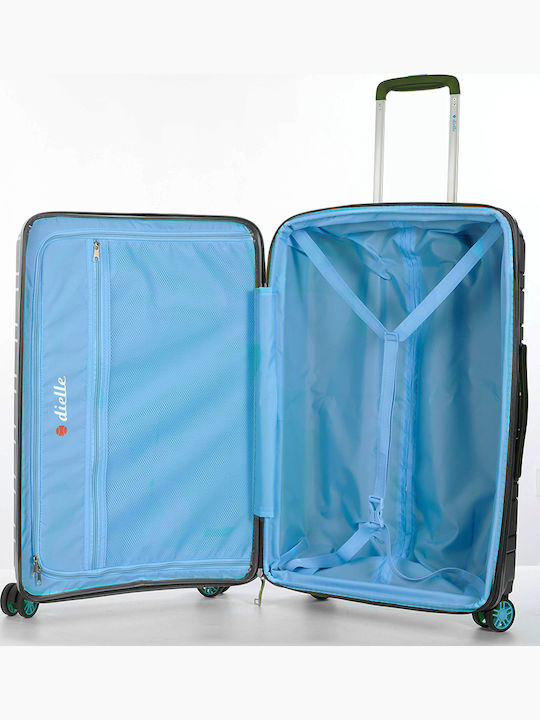 Dielle Medium Suitcase Hard Black Height 66cm