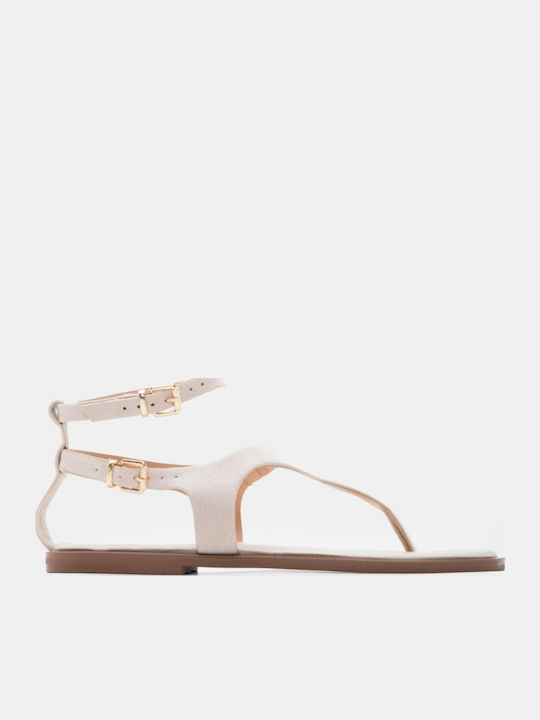 Flache Sandalen Für Damen Beiges