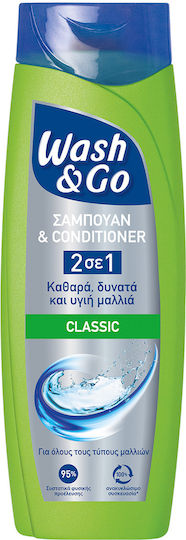 Wash & Go 2In1 Classic Σαμπουάν Ενυδάτωσης για Κανονικά Μαλλιά 400ml