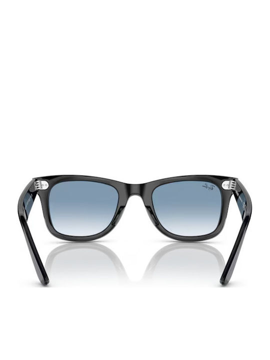 Ray Ban Unisex Sunglasses with Black Plastic Frame and Blue Gradient Lens RB2140F 901/3F