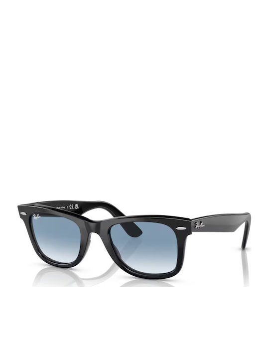 Ray Ban Unisex Sunglasses with Black Plastic Frame and Blue Gradient Lens RB2140F 901/3F