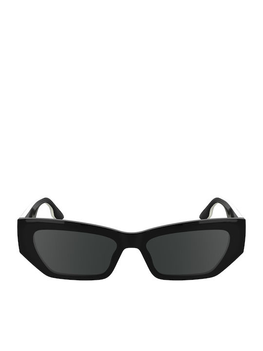 Karl Lagerfeld Unisex Sonnenbrillen mit Schwarzem Rahmen und Schwarzen Gläsern