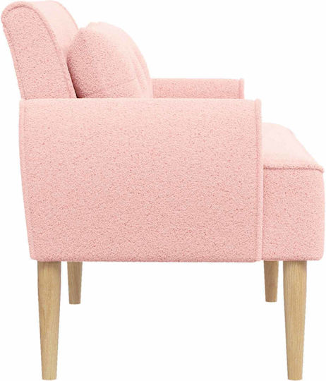 Two-Seater Couch Pink 117x67x77cm