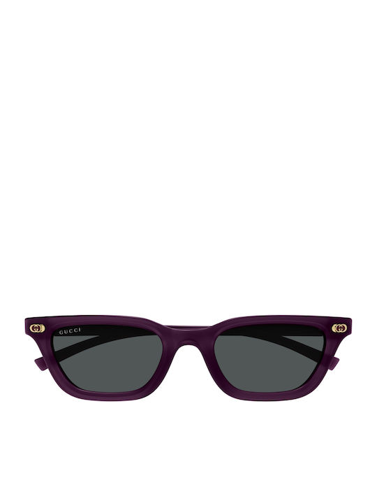 Gucci Unisex Sunglasses with Purple Plastic Frame and Gray Lens GG1944S 003