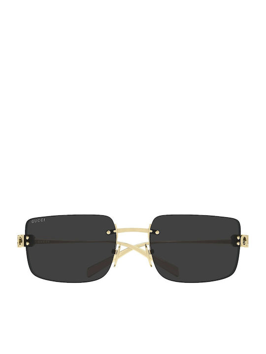 Gucci Unisex Sunglasses With Gold Metallic Frame And Grey Lens GG2038S 001