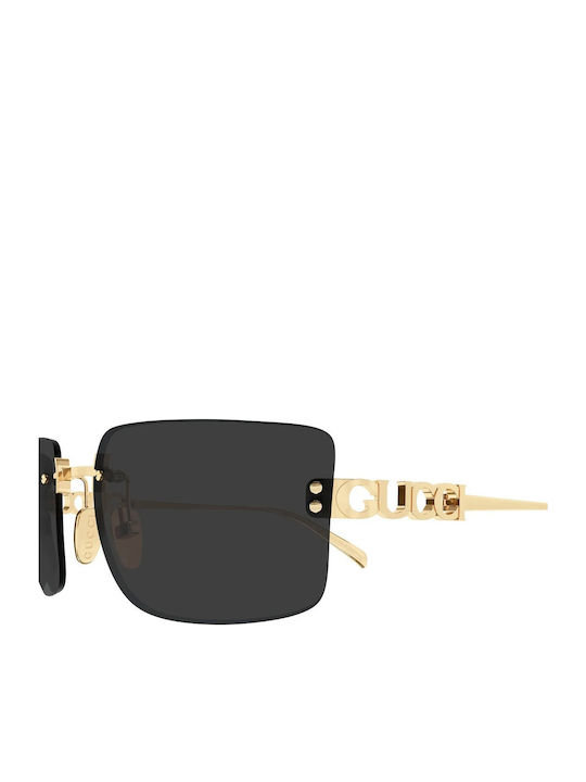 Gucci Unisex Sunglasses With Gold Metallic Frame And Grey Lens GG2038S 001