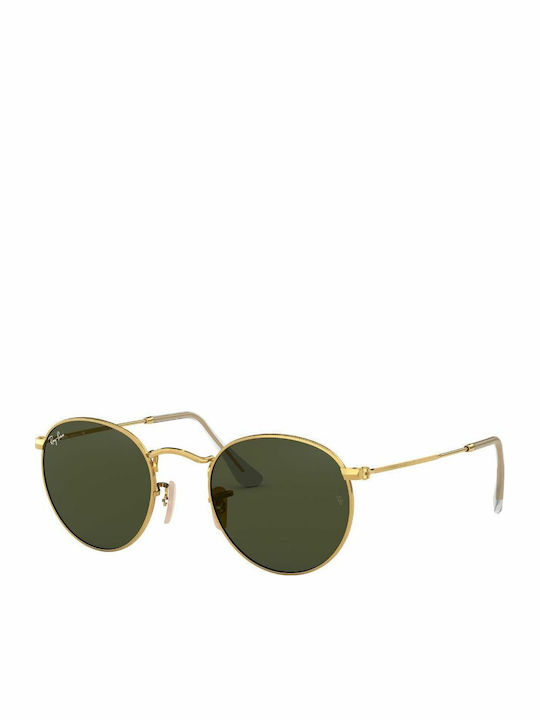 Ray Ban Унисекс Слънчеви Очила с Златен Метален Рамка и Зелени Стъкла