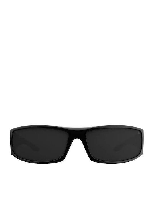 Spy Unisex Sunglasses with Black Horn-Rimmed Frame and Black Polarized Lens 6700000000285