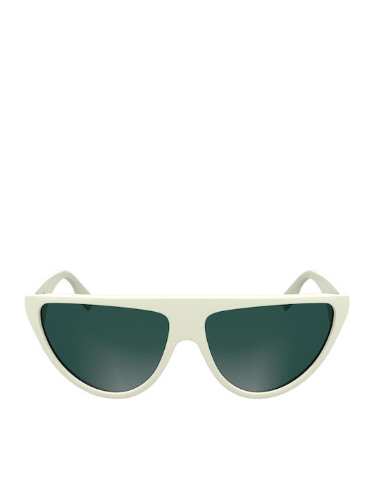 Karl Lagerfeld Sonnenbrillen mit Weiß Rahmen und Gray Verlaufsfarbe Linse
