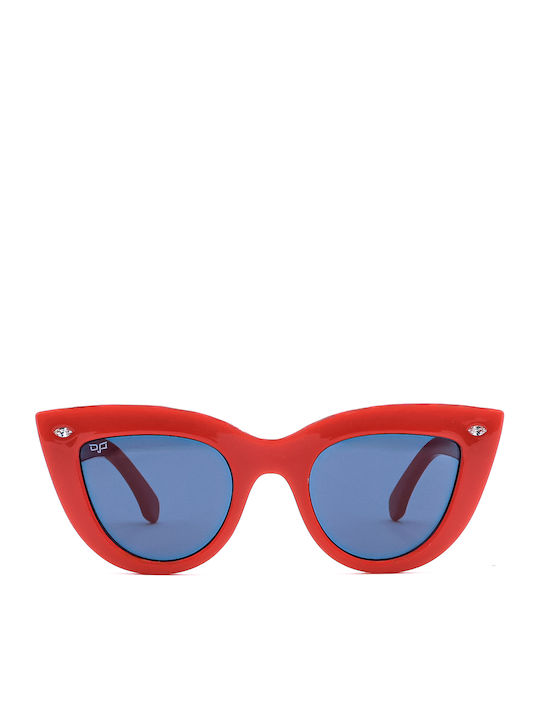 OJO Sunglasses Cat Eye Oje Γυναικεία Γυαλιά Ηλίου με Κόκκινο Κοκκάλινο Σκελετό και Μαύρο Φακό 01OSI22715