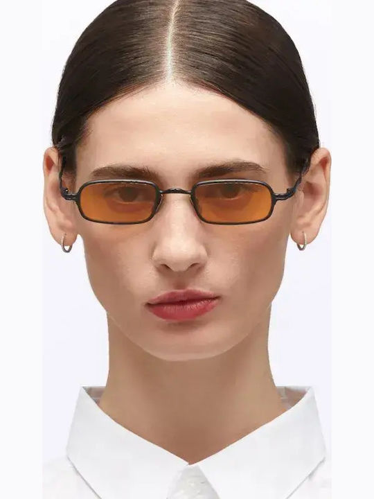Kuboraum Unisex Γυαλιά Ηλίου με Γκρι Μεταλλικό Σκελετό και Κίτρινο Φακό