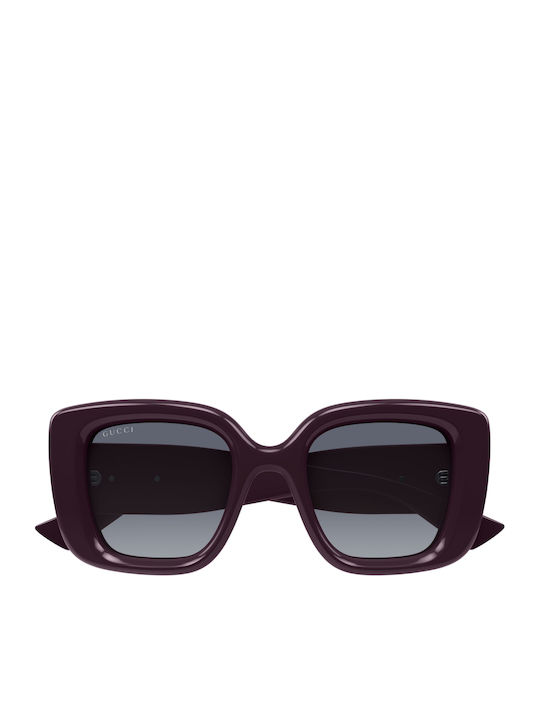 Gucci Feminini Ochelari de soare cu Burgundy Cadru și Gri Degrade Lentilă GG1975S 004