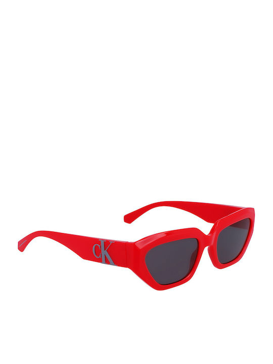 Calvin Klein Feminini Ochelari de soare cu Roșu Cadru și Gri Lentilă CKJ23652S 600