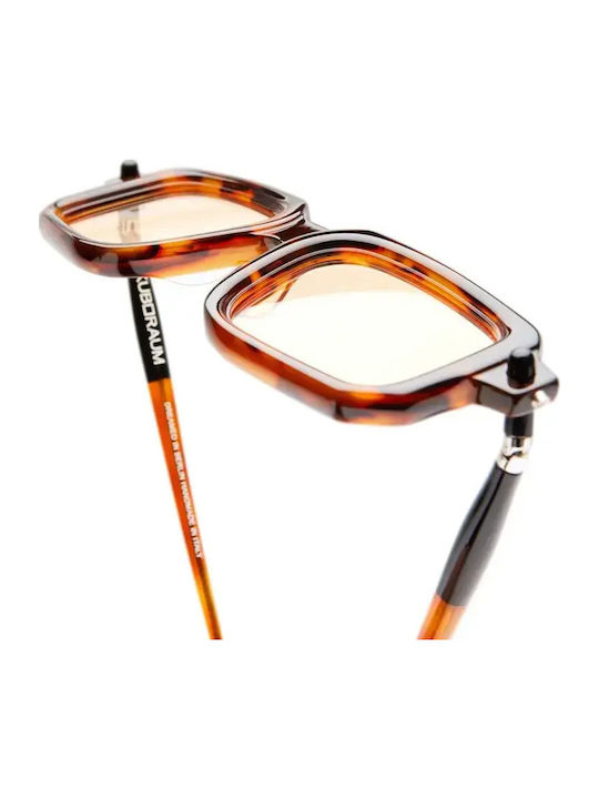 Kuboraum Unisex Sunglasses With Brown Tartaruga Horn-Rimmed Frame