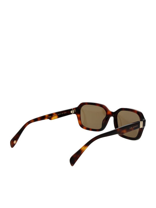 Ted Baker Tba Tb1697 Unisex Sunglasses with Brown Horn-Rimmed Frame and Brown Lenses