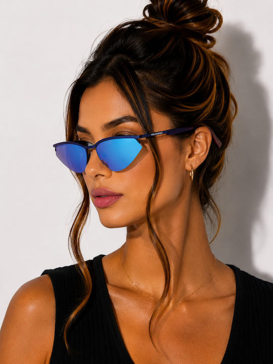Karl Lagerfeld Women's Sunglasses with Blue Metal Frame and Blue Lens KL352S-404