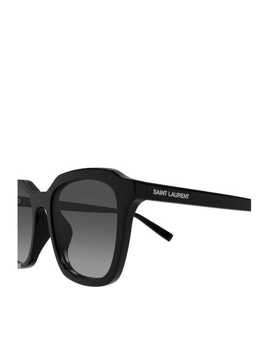 Ysl Ochelari De Soare Unisex Cu Ramă Neagră Din Plastic Și Lentile Negre