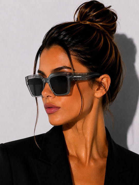 Karl Lagerfeld Damenträger Sonnenbrille mit Grauem Rahmen