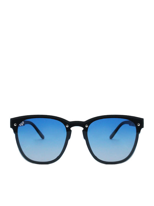 OJO Sunglasses Wayfarers Iso Sunglasses with Blue Acetate Frame 44OEV73050