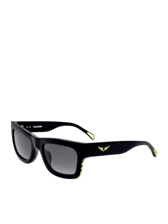 Zadig & Voltaire Women's Sunglasses with Black Plastic Frame and Black Lens