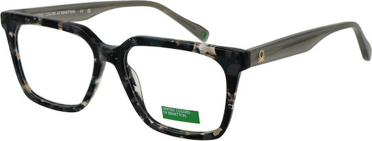 Benetton Weiblich Kunststoff Brillenrahmen Schwarz Schildpatt BEO1101 558
