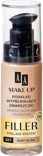 Aa Make Up Filler Fond de ten pentru umplerea ridurilor 107 Dark Beige 30ml