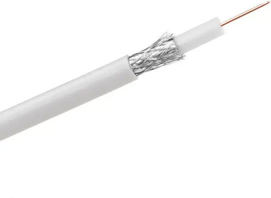 Heitech Καλώδιο Κεραίας Coax male - Coax female Λευκό 10m 00919992 1τμχ