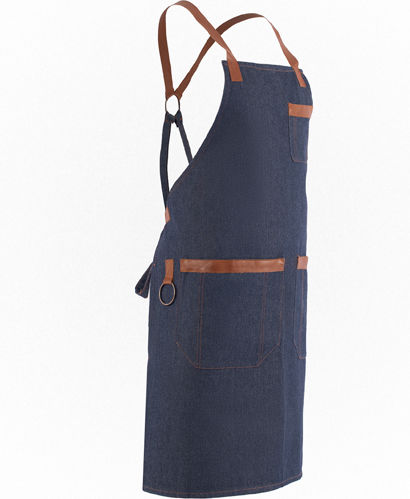 Axon Ποδιά Barista / Barkeeper Ganzkörper Blau