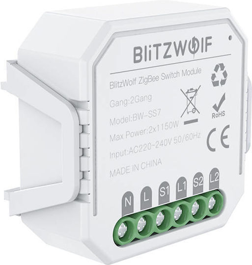 BlitzWolf Smart Switch 1 Καναλιού Wi-Fi & ZigBee 10A