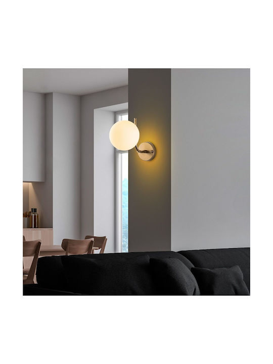 Opviq Antler Wall Lamp with E14 Socket Gold 15cm
