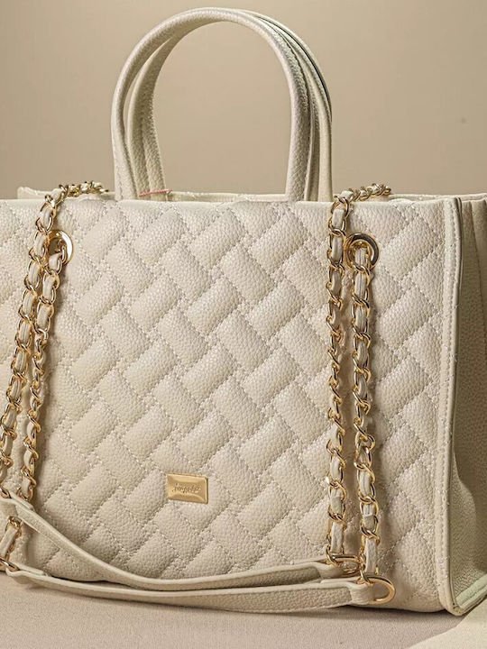 Дамска Чанта За Рамо Екрю