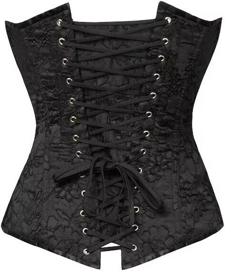 Corset negru cu șireturi