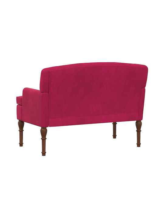 Doppelsitzer Sofa Samt Rotes 111x65x79cm