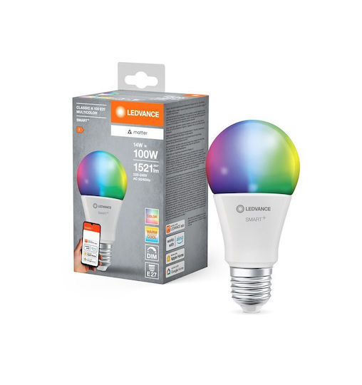 Ledvance Smart Bulb Fs1 LED 14W for Socket E27 and Shape A100 RGBW 1521lm