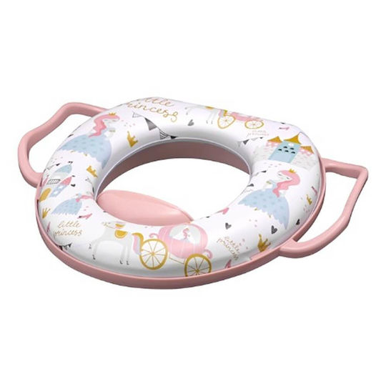 Lorelli Lorelli Kleinkinder-Toilettensitz Princess mit Griffen & Mit abnehmbarem Kissen Rosa