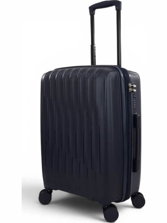 Playful Bags Cabin Hard Blue Travel Suitcase Height 55cm