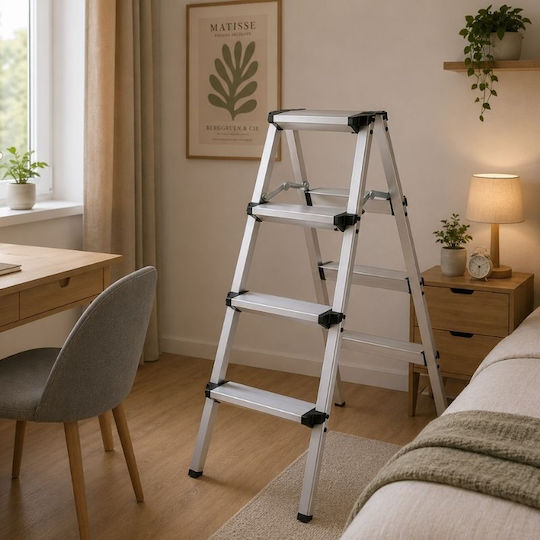 Leiter Aluminium mit 2x4 Stufen 88cm