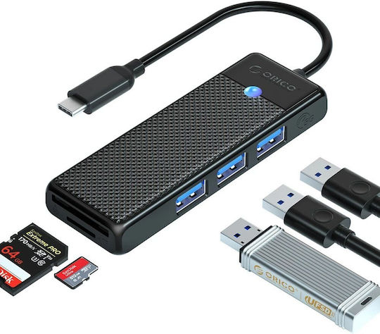 Orico USB Хъб 4 Порта USB 3.0 с USB-C Свързване