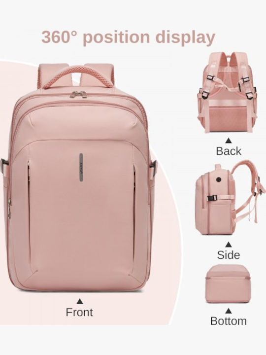 Miss Lulu Раница за лаптоп 15.6" в розов цвят BPK2602-PK
