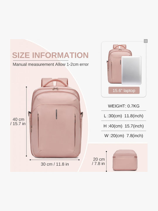 Miss Lulu Раница за лаптоп 15.6" в розов цвят BPK2602-PK