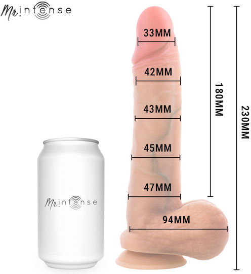 Intense Ρεαλιστικό Dildo με Όρχεις και Βεντούζα Flesh