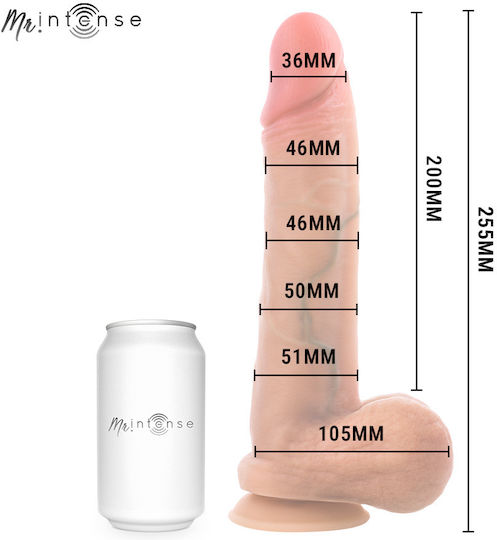 Intense Ρεαλιστικό Dildo με Όρχεις και Βεντούζα Flesh