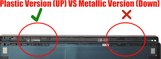 Πλαστικό Laptop Screen Back Cover A Lenovo Ideapad Flex 5-14iil05 81x1 5-14are05 81x2 5-14itl05 82hs 5-14alc05 82hu 5cb0y85293 5cb0r75366 Scb0r75366 460.0k101.0001 46m0k1cs0001 46m.0k1cs.0001 Silver Κωδ.1-cov1070